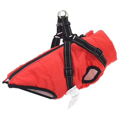 vidaXL Cappottino per cani, rosso, L24, in pile e poliestere