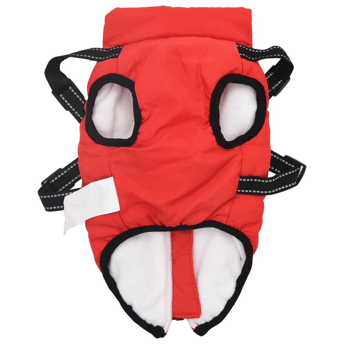 vidaXL Cappottino per cani, rosso, L24, in pile e poliestere