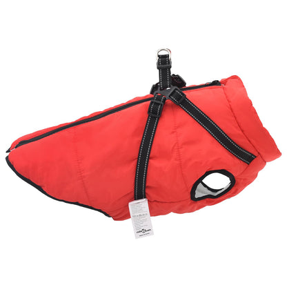 vidaXL Cappottino per cani, rosso, L52, in pile e poliestere