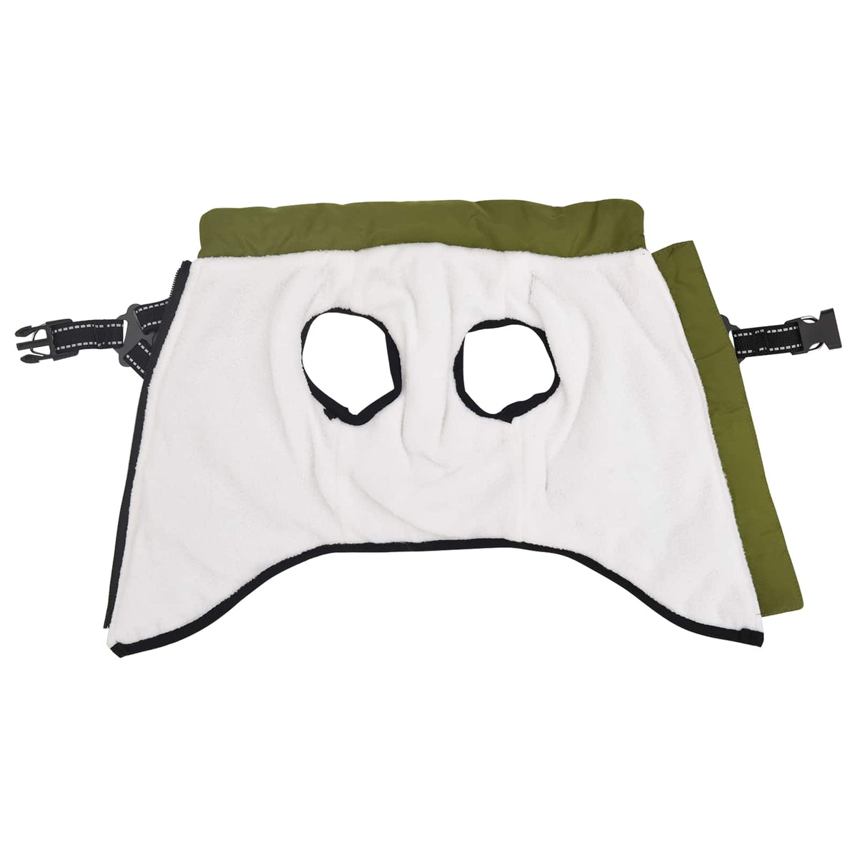 vidaXL Cappottino per cani, verde militare, L40, in pile e poliestere