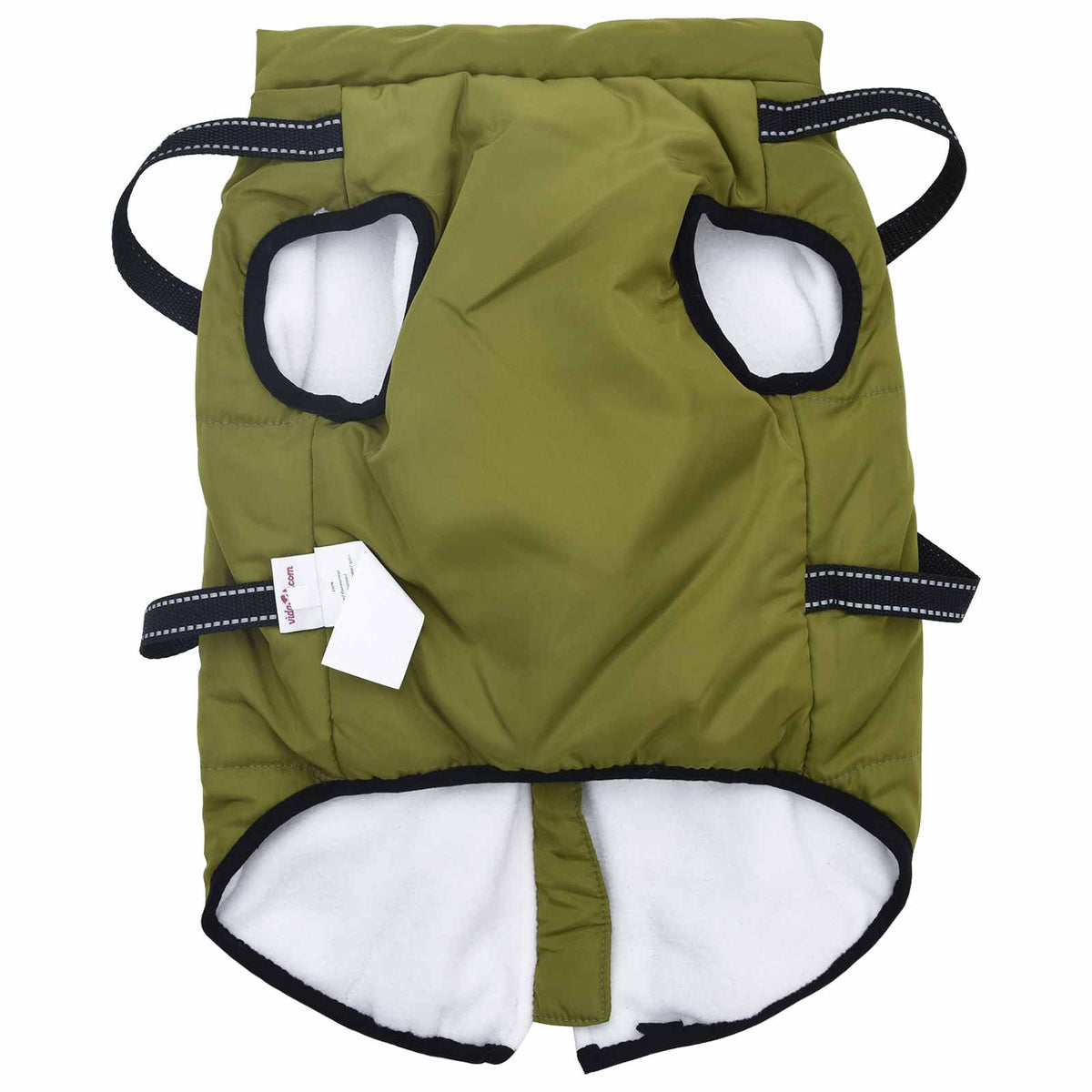 vidaXL Cappottino per cani, verde militare, L68, in pile e poliestere