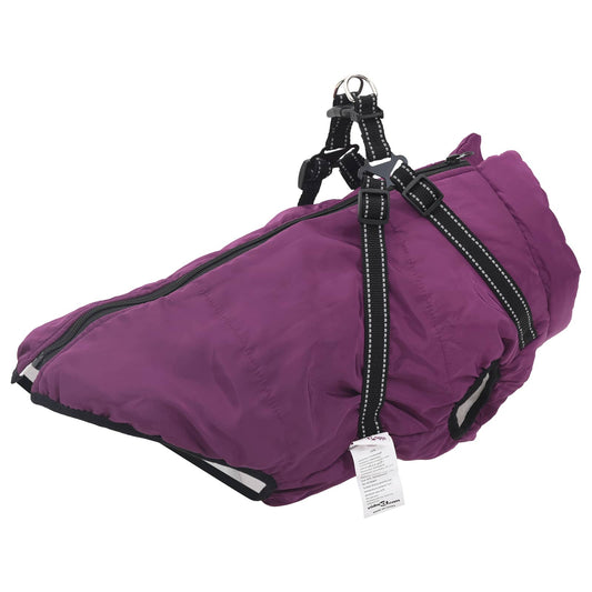 vidaXL Cappottino per cani, viola, L48, in pile e poliestere