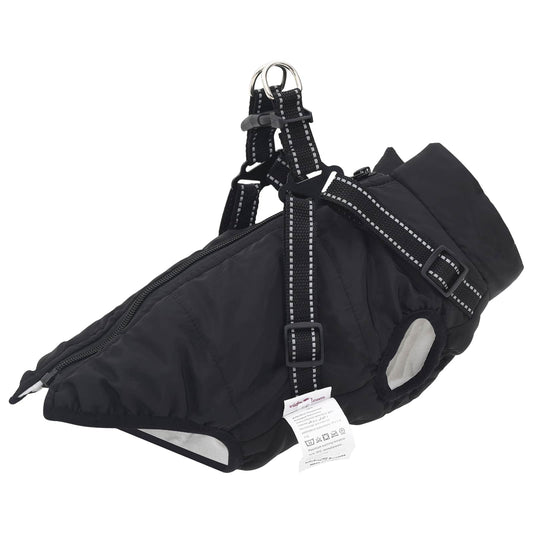 vidaXL Cappottino per cani, nero, L36, in pile e poliestere
