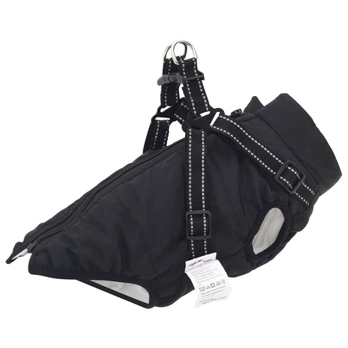 vidaXL Cappottino per cani, nero, L40, in pile e poliestere