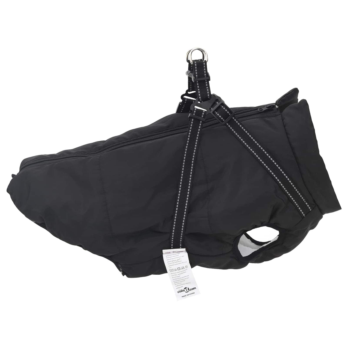 vidaXL Cappottino per cani, nero, L44, in pile e poliestere