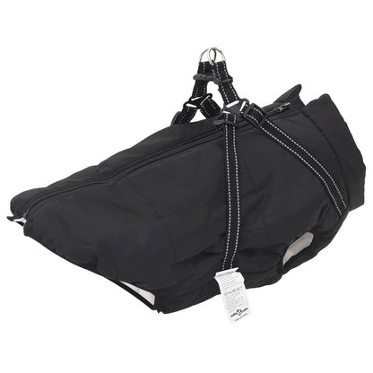 vidaXL Cappottino per cani, nero, L52, in pile e poliestere