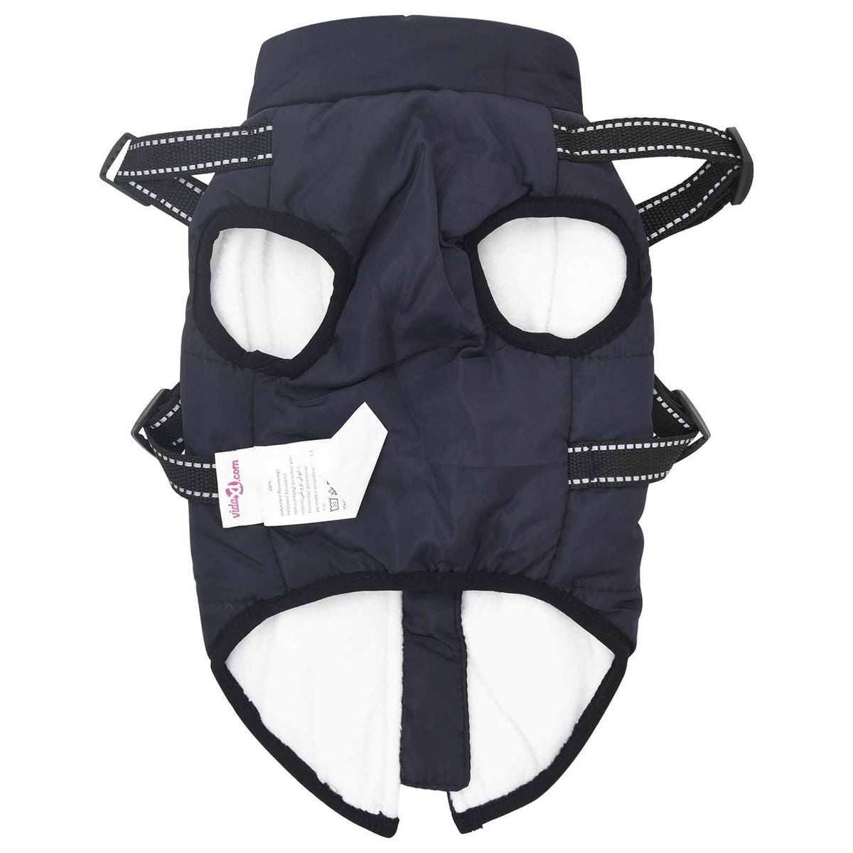 vidaXL Cappottino per cani, blu marino, L40, in pile e poliestere