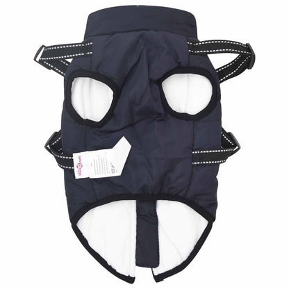 vidaXL Cappottino per cani, blu marino, L40, in pile e poliestere