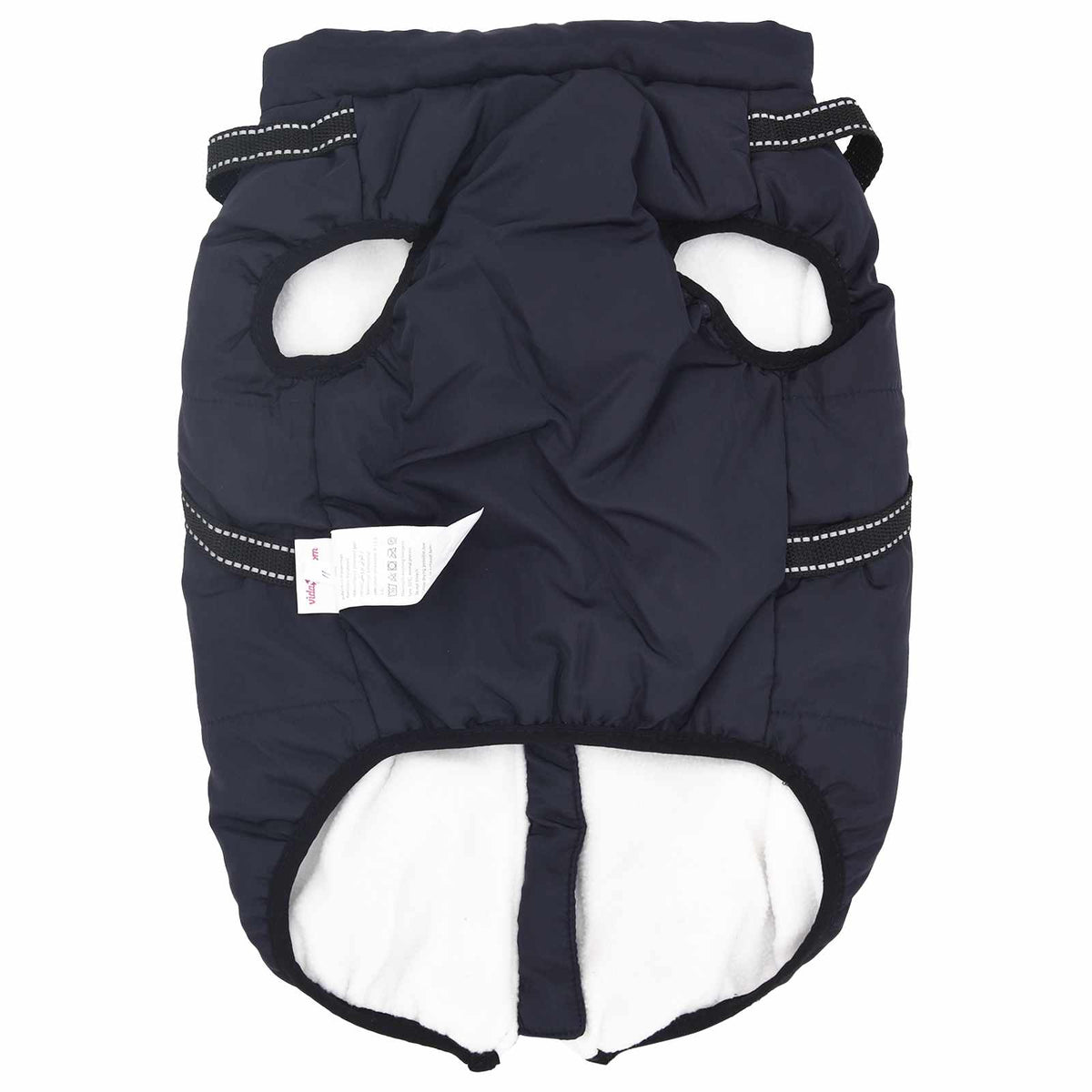 vidaXL Cappottino per cani, blu marino, L48, in pile e poliestere
