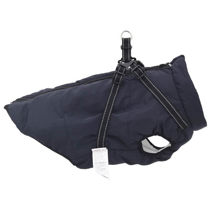 vidaXL Cappottino per cani, blu marino, L48, in pile e poliestere