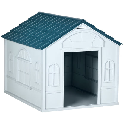 Cuccia per Cani di Taglia Media e Grande max 30kg in PP Impermeabile, 84.2x98.2x82 cm, Blu