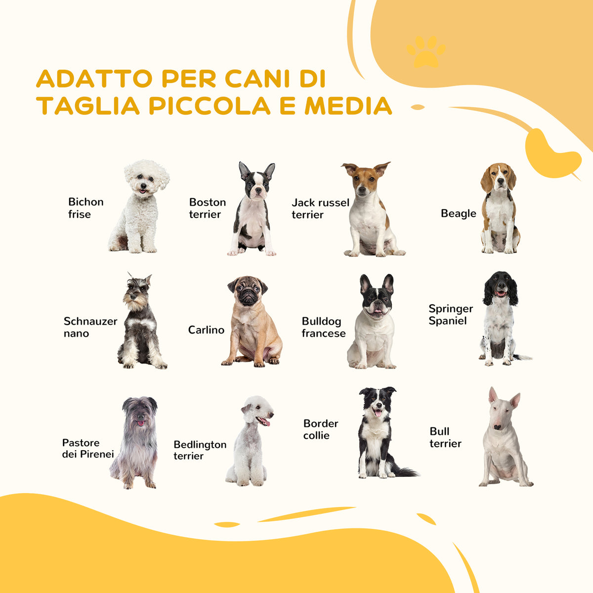 Cancellino per Cani Pieghevole con 4 Pannelli e Piedini Triangolari, 280x70 cm, Bianco