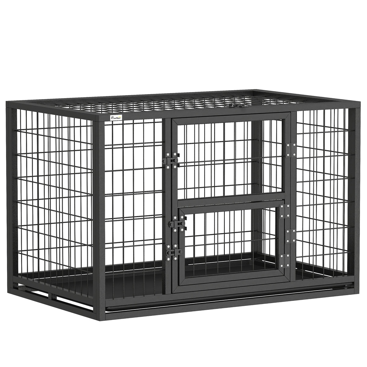 Gabbia per Cani Robusta, 94x60x64 cm, con Vassoio Rimovibile.