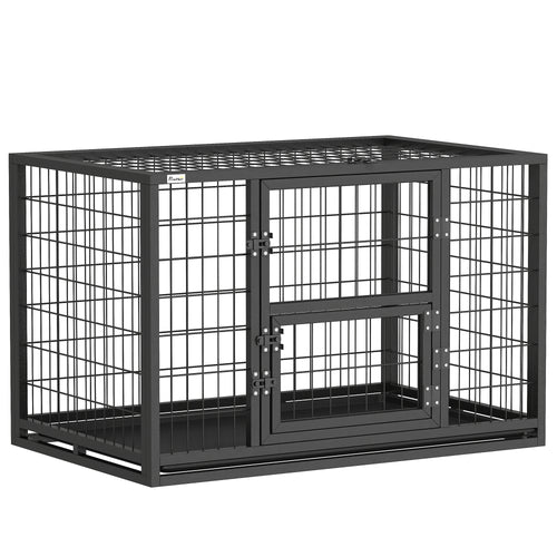 Gabbia per Cani Robusta, 94x60x64 cm, con Vassoio Rimovibile.