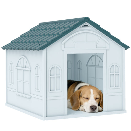 Cuccia per Cani di Taglia Media e Piccola max 20kg in PP Impermeabile, 65x75.7x63 cm, Blu