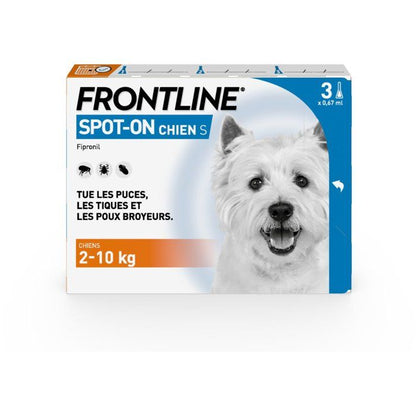 FRONTLINE 3 SPOT ON Pipette antiparassitarie per cani - da 2 a 10 kg - Pulci, zecche, pidocchi