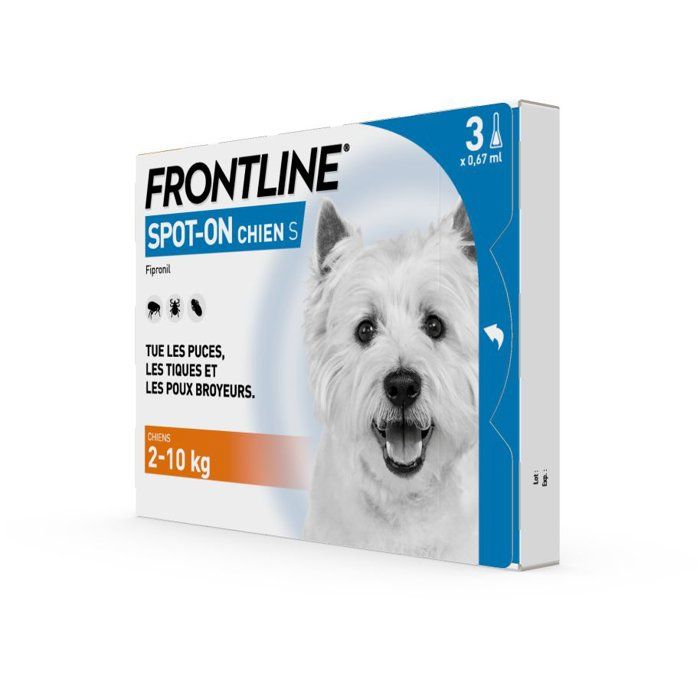 FRONTLINE 3 SPOT ON Pipette antiparassitarie per cani - da 2 a 10 kg - Pulci, zecche, pidocchi