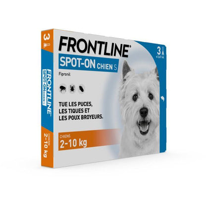 FRONTLINE 3 SPOT ON Pipette antiparassitarie per cani - da 2 a 10 kg - Pulci, zecche, pidocchi
