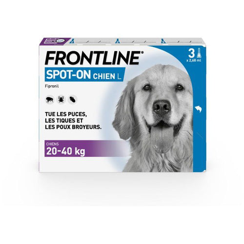 FRONTLINE 3 SPOT ON Pipette antiparassitarie per cani - 20-40 kg - Pulci, zecche, pidocchi
