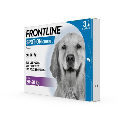 FRONTLINE 3 SPOT ON Pipette antiparassitarie per cani - 20-40 kg - Pulci, zecche, pidocchi