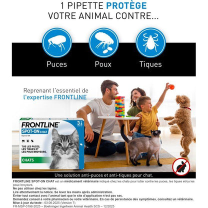FRONTLINE 3 SPOT ON Pipette antiparassitarie per gatti - Pulci, zecche, pidocchi