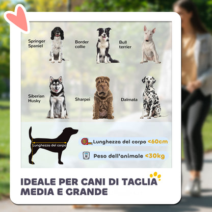 Passeggino per Cani Pieghevole con Ingressi a Cerniera e Finestre a Rete, 112x65x100 cm, Grigio Scuro e Nero