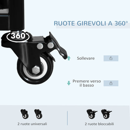 Gabbia Box per Cani Cuccioli da Interno Esterno con Rotelle 926275cm