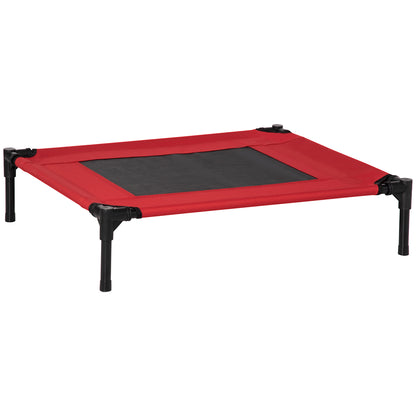 Cuccia Estiva Brandina per Cani fino a 18kg da Esterno e Interno Lettino per Animali 76x61x18 cm, Rosso