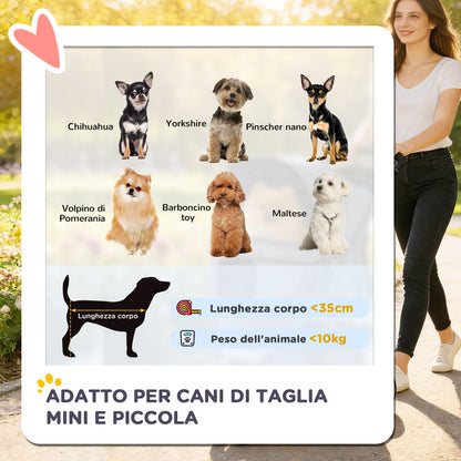 Passeggino per Cani Pieghevole con Cestino e Portabicchiere, Peso Max. 10 kg, 77x44x102 cm, Nero