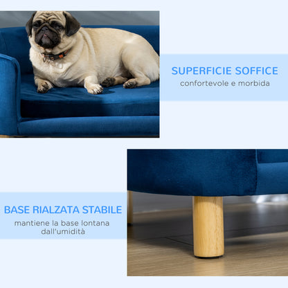 Cuccia per Cani da Interni, Divano per Gatti o Cani di Taglia Piccola Max. 10kg, Blu
