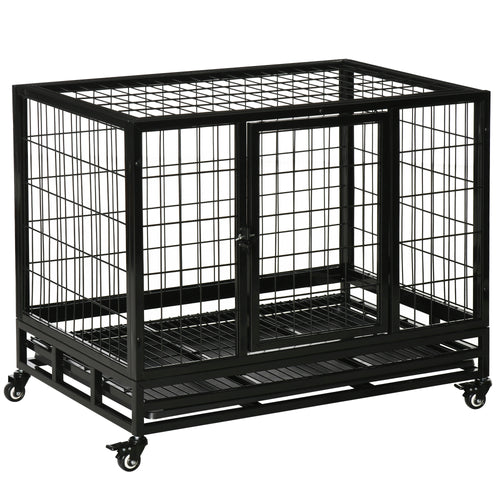 Gabbia Box per Cani Cuccioli da Interno Esterno con Rotelle 926275cm