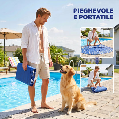Galleggiante per Cani Gonfiabile Pieghevole per Cani Piccoli e Medi