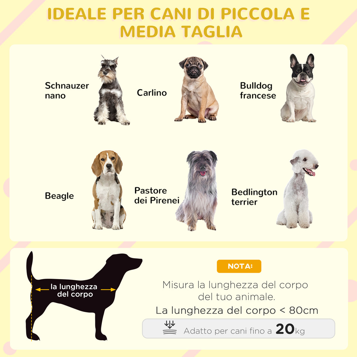 Casetta per Cani in Legno con Design Rialzato, Tenda Protettiva e 2 Finestre, 109x79x72 cm
