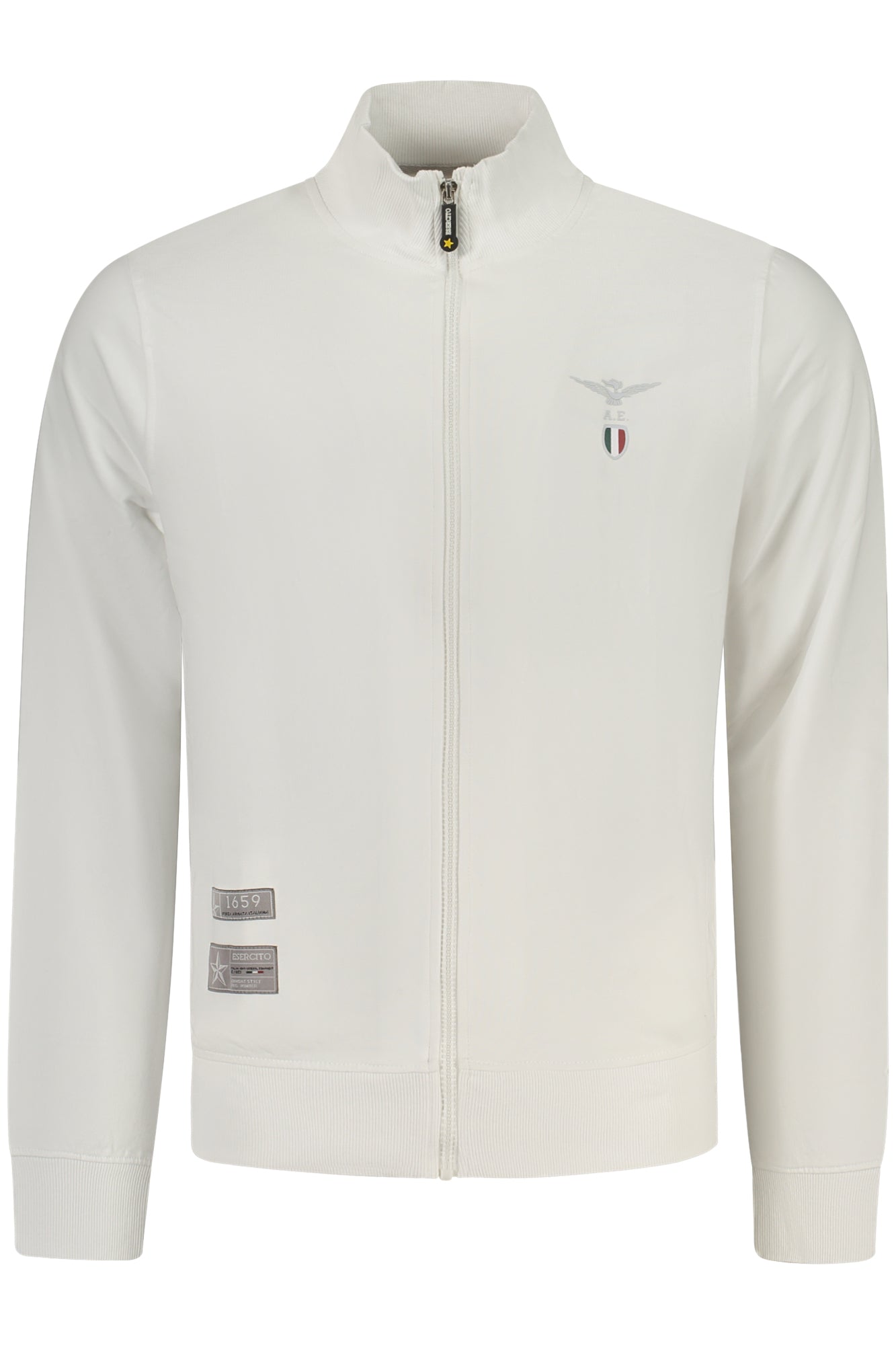 ACCADEMIA MILITARE FELPA CON ZIP UOMO BIANCO TAGLIA = L
