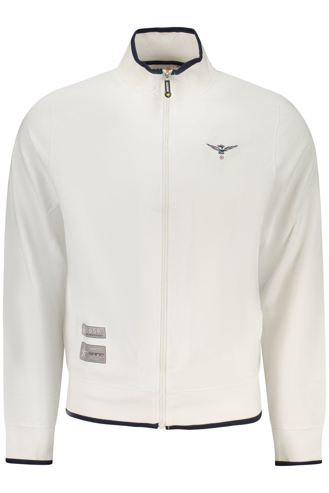 ACCADEMIA MILITARE FELPA CON ZIP UOMO BIANCO TAGLIA = S