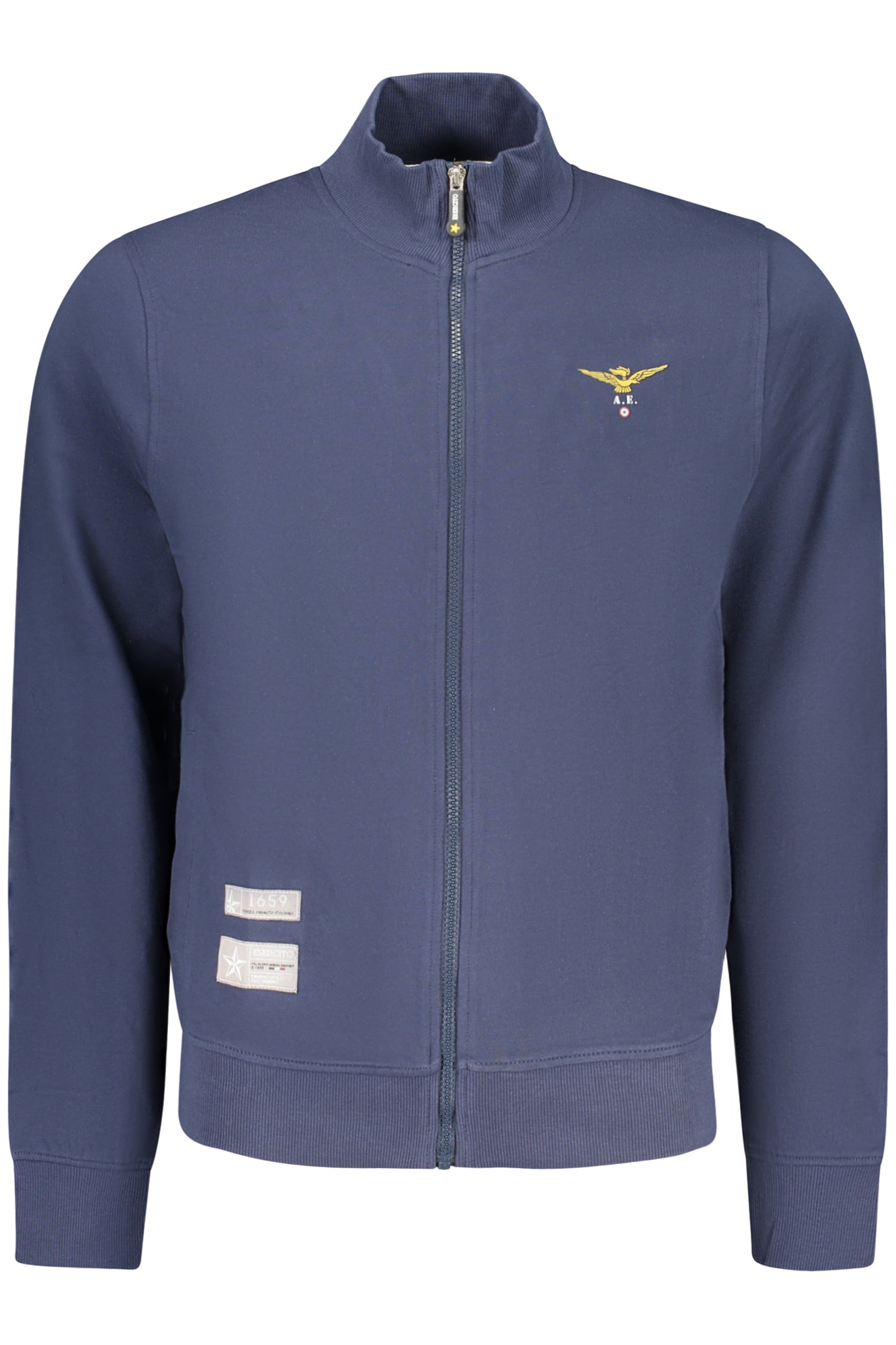 ACCADEMIA MILITARE FELPA CON ZIP UOMO BLU TAGLIA = 3XL