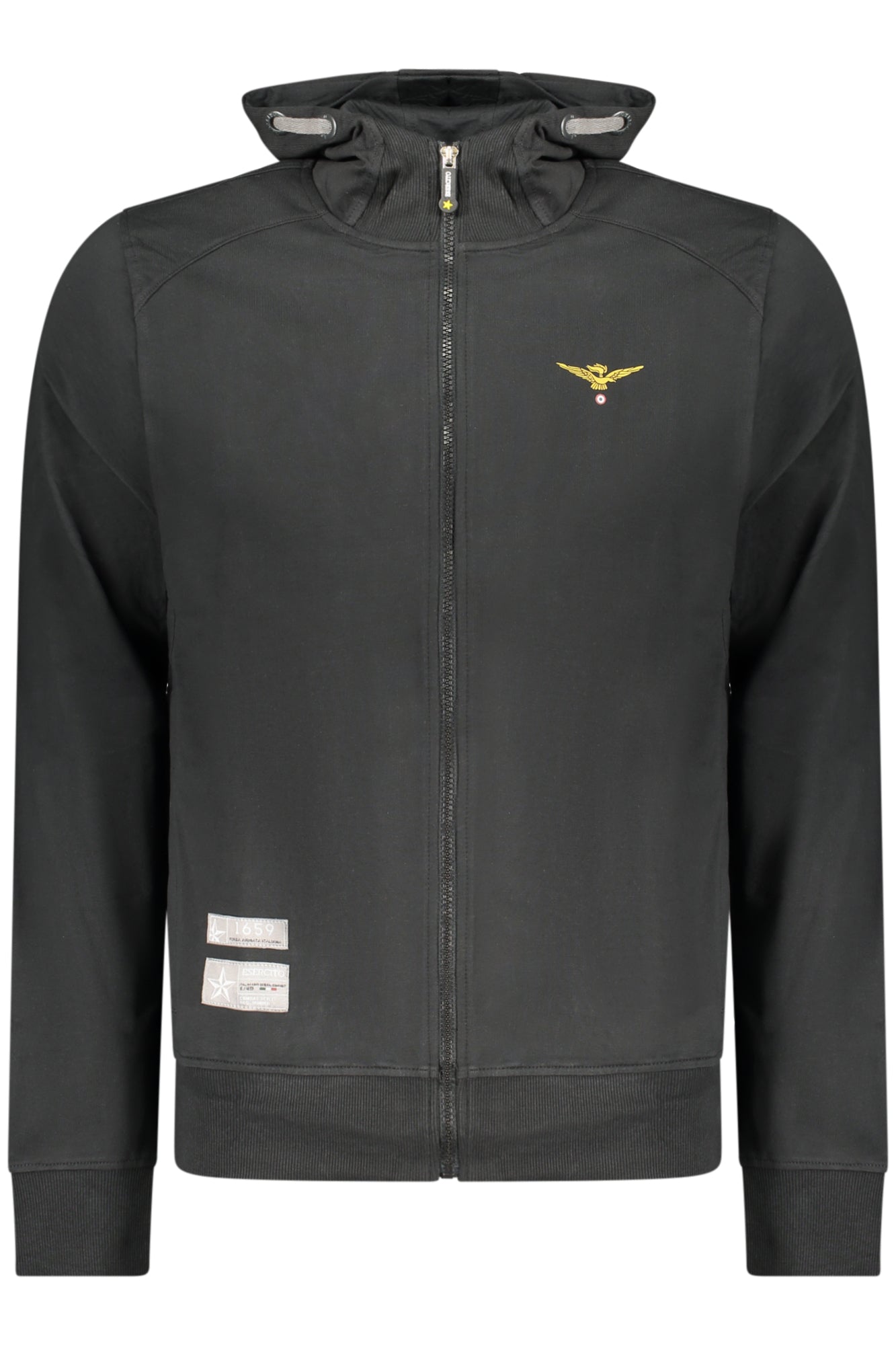 ACCADEMIA MILITARE FELPA CON ZIP UOMO NERO TAGLIA = S