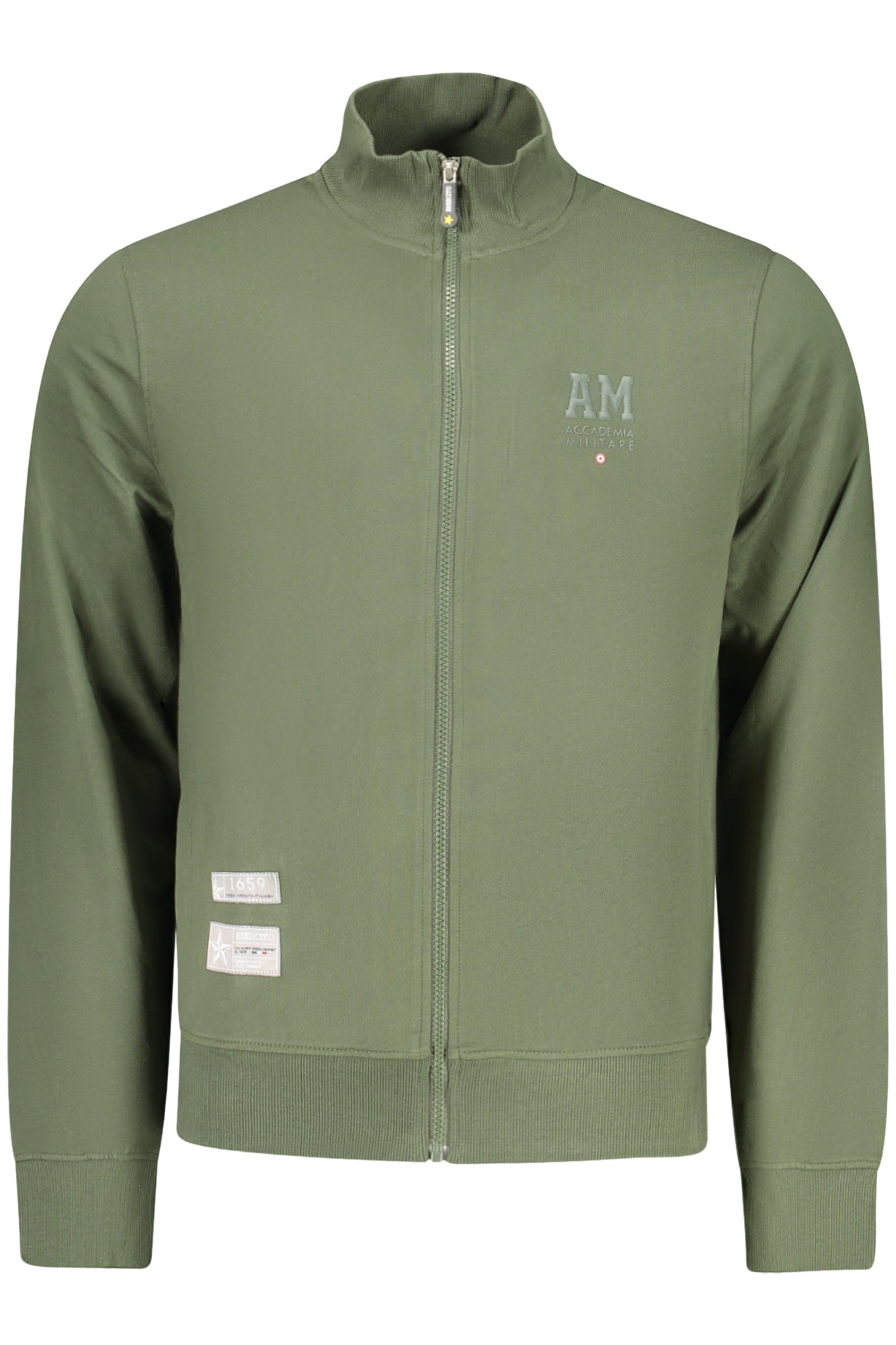 ACCADEMIA MILITARE FELPA CON ZIP UOMO VERDE TAGLIA = L