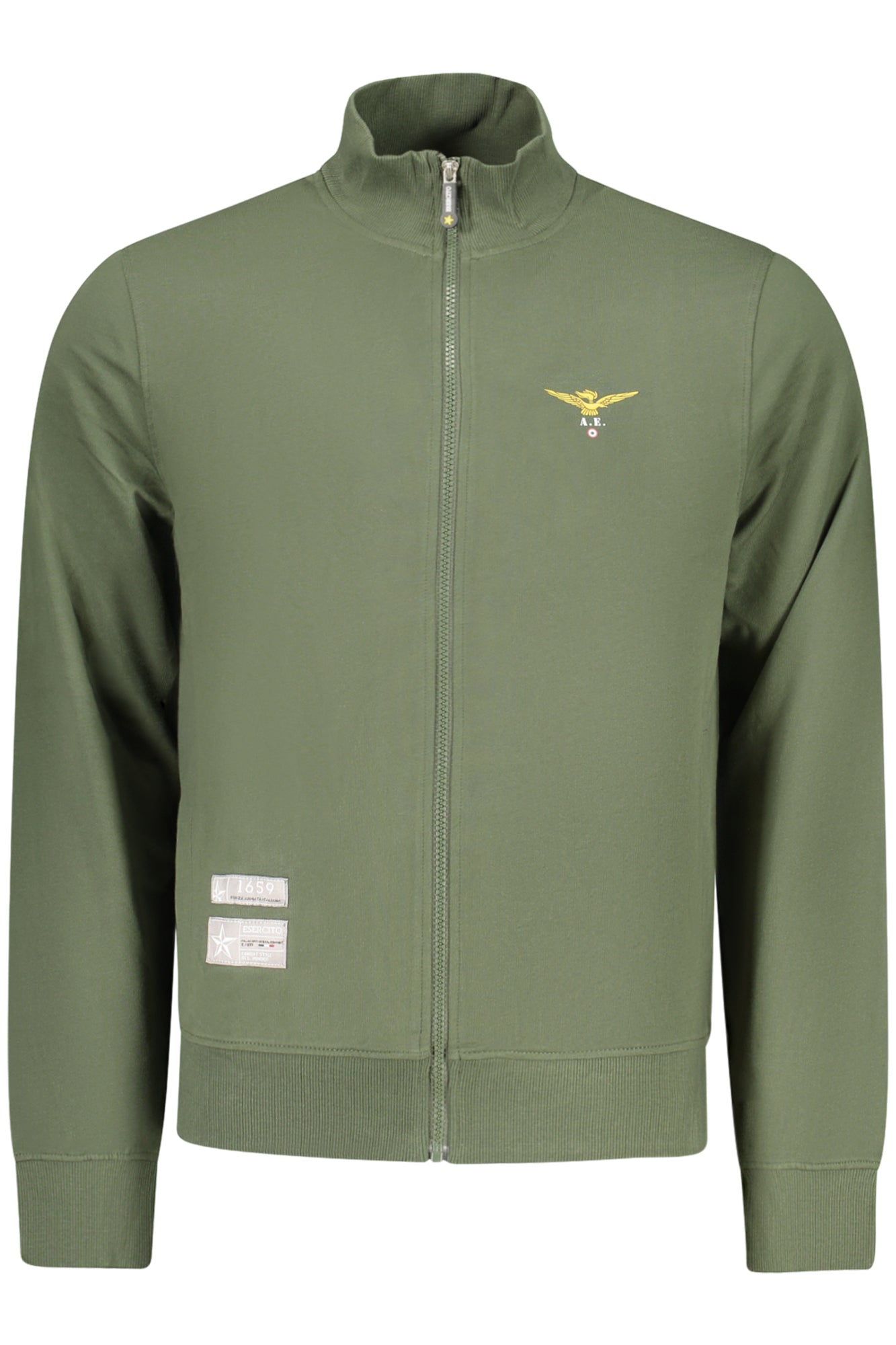 ACCADEMIA MILITARE FELPA CON ZIP UOMO VERDE TAGLIA = 2XL