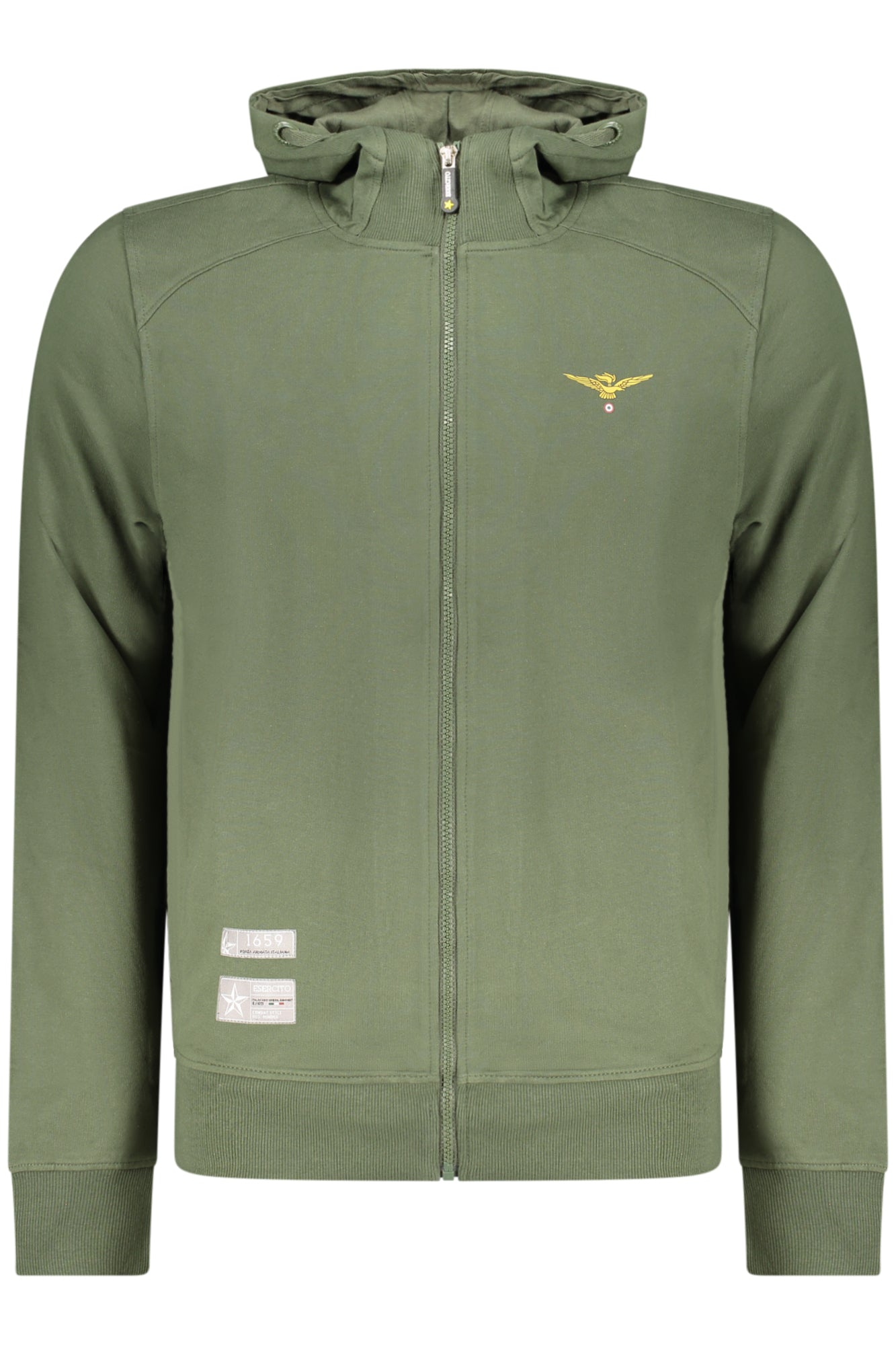 ACCADEMIA MILITARE FELPA CON ZIP UOMO VERDE TAGLIA = 2XL