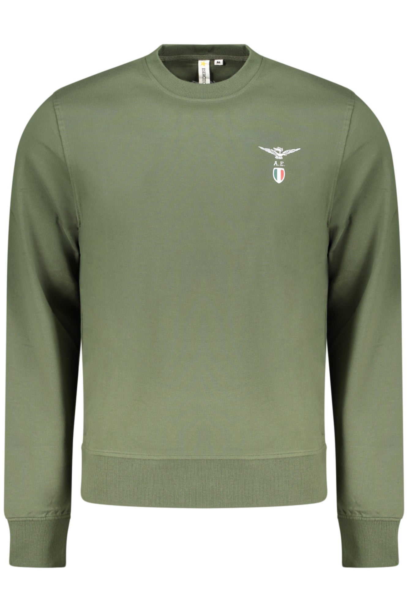 ACCADEMIA MILITARE FELPA SENZA ZIP UOMO VERDE TAGLIA = M