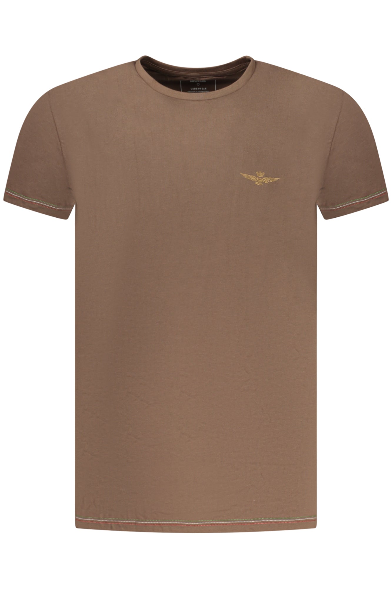 AERONAUTICA MILITARE T-SHIRT ESTERNABILE UOMO MARRONE TAGLIA = L