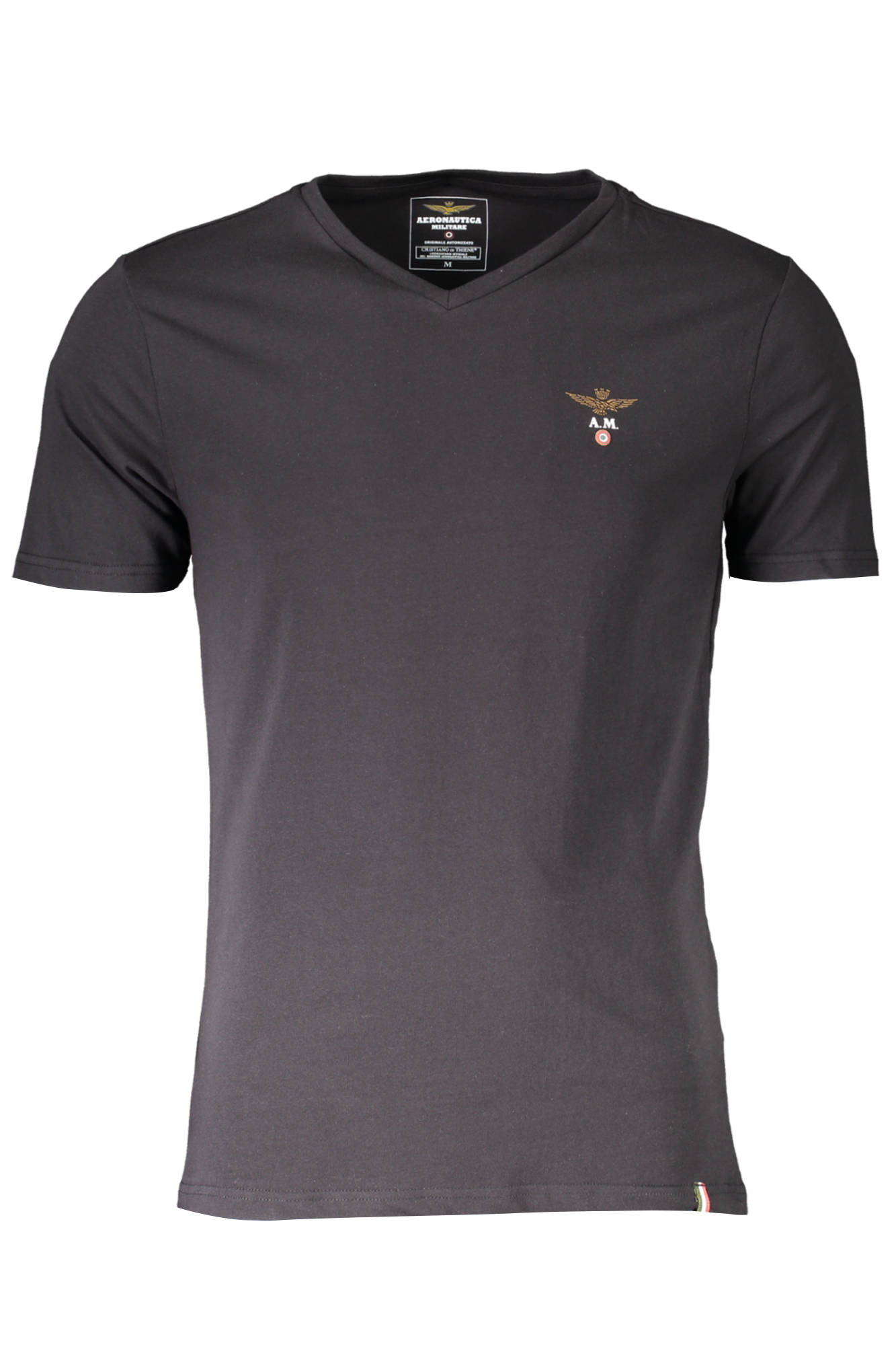 AERONAUTICA MILITARE T-SHIRT ESTERNABILE UOMO NERO TAGLIA = M