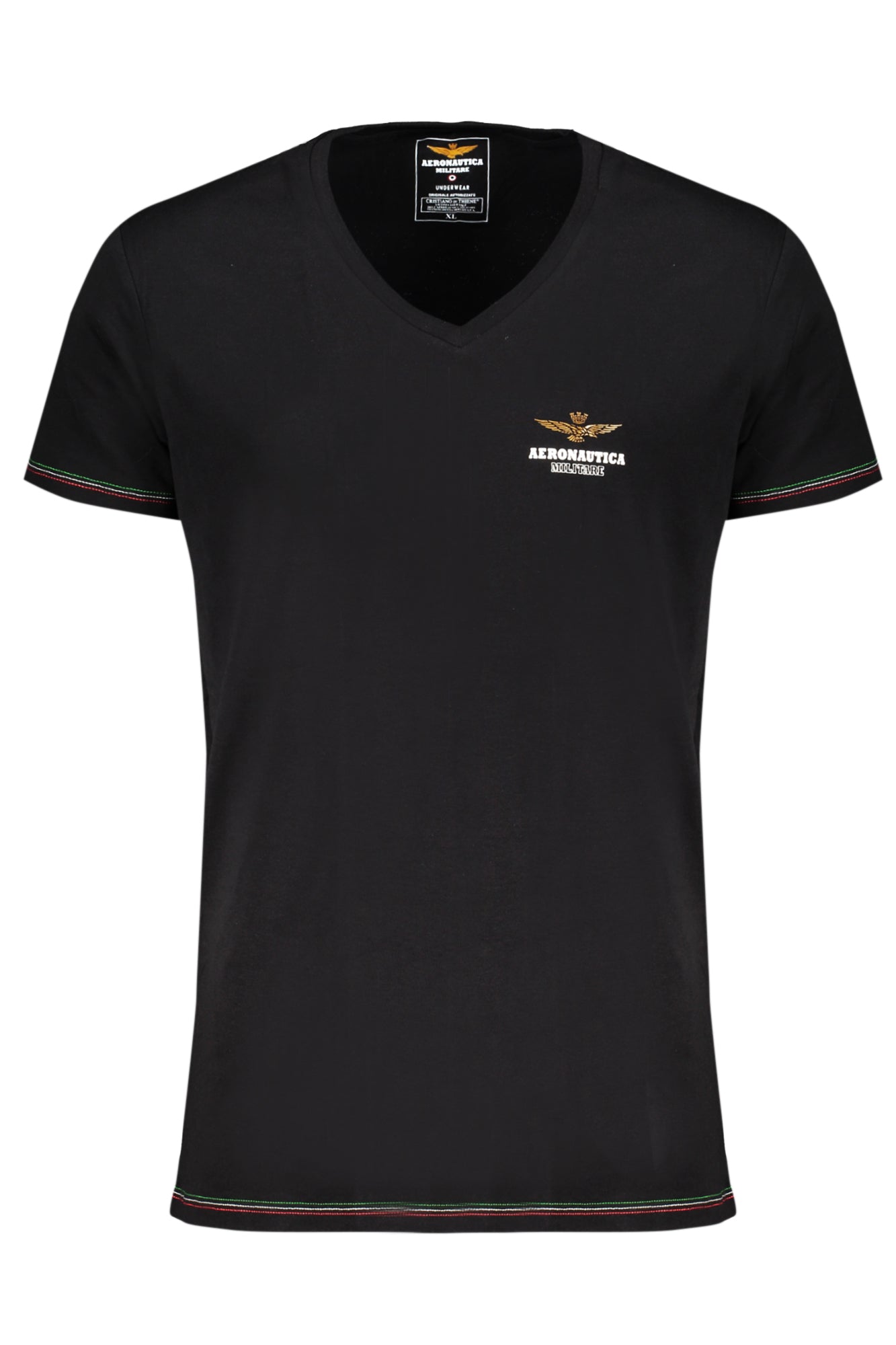 AERONAUTICA MILITARE T-SHIRT ESTERNABILE UOMO NERO TAGLIA = L