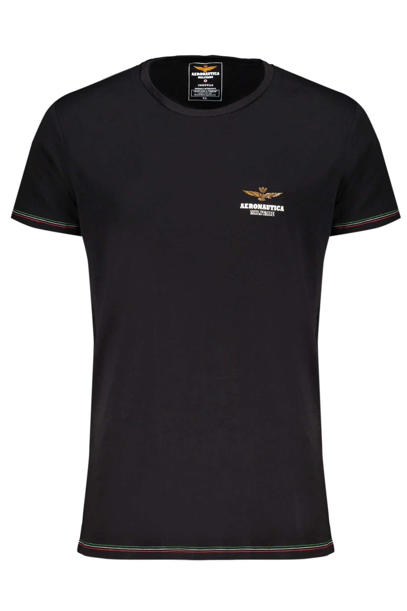 AERONAUTICA MILITARE T-SHIRT ESTERNABILE UOMO NERO TAGLIA = 2XL