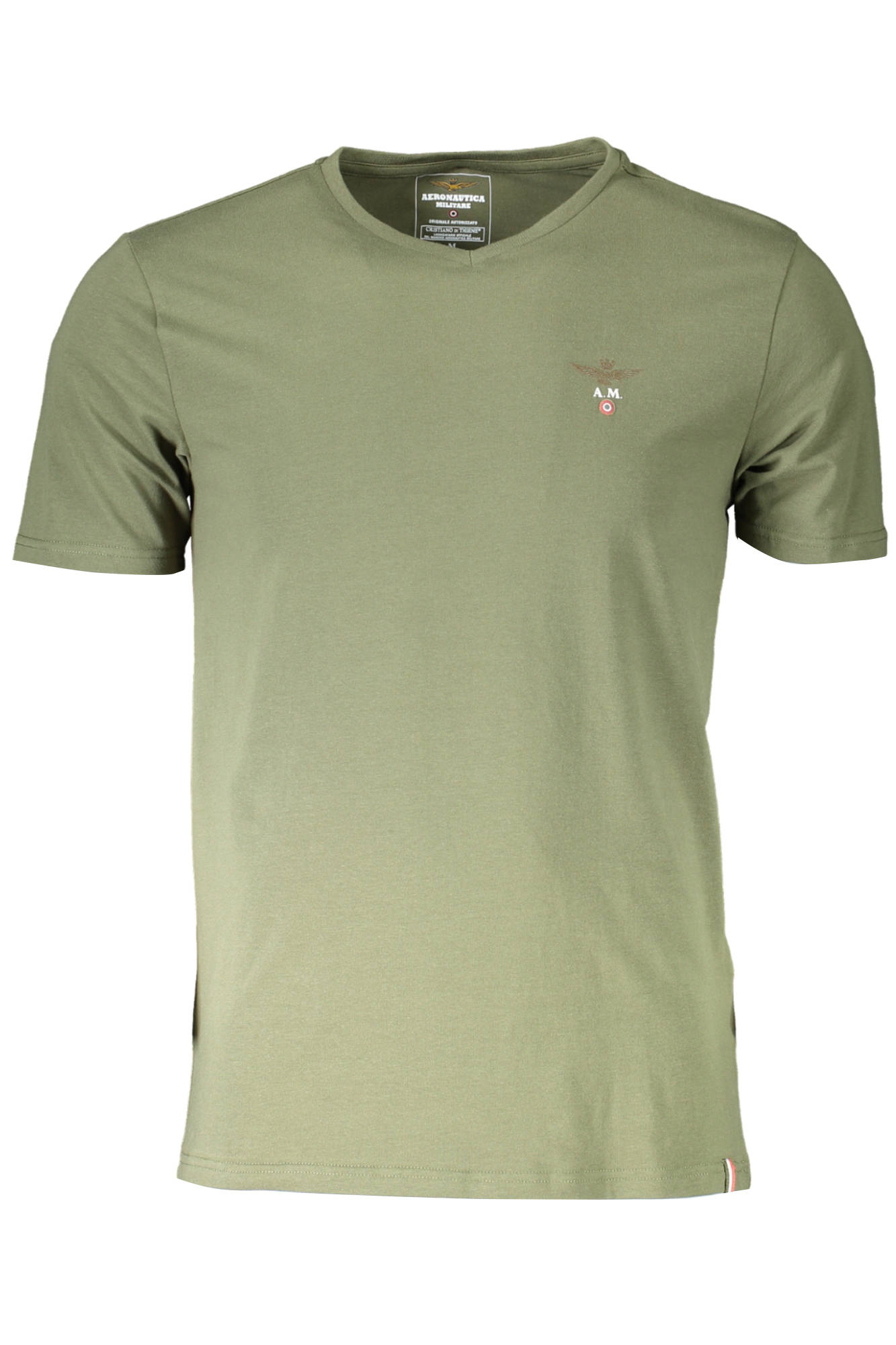 AERONAUTICA MILITARE T-SHIRT ESTERNABILE UOMO VERDE TAGLIA = L