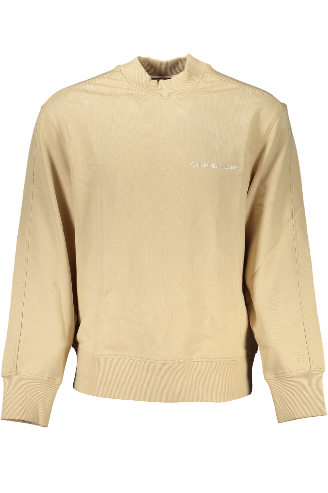 CALVIN KLEIN FELPA SENZA ZIP UOMO BEIGE TAGLIA = M