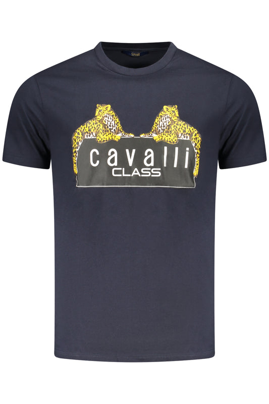 CAVALLI CLASS T-SHIRT MANICHE CORTE UOMO BLU TAGLIA = L