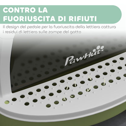 Lettiera per Gatti Chiusa con Vassoio Estraibile, Paletta e Filtro ai Carboni Attivi, Multicolore