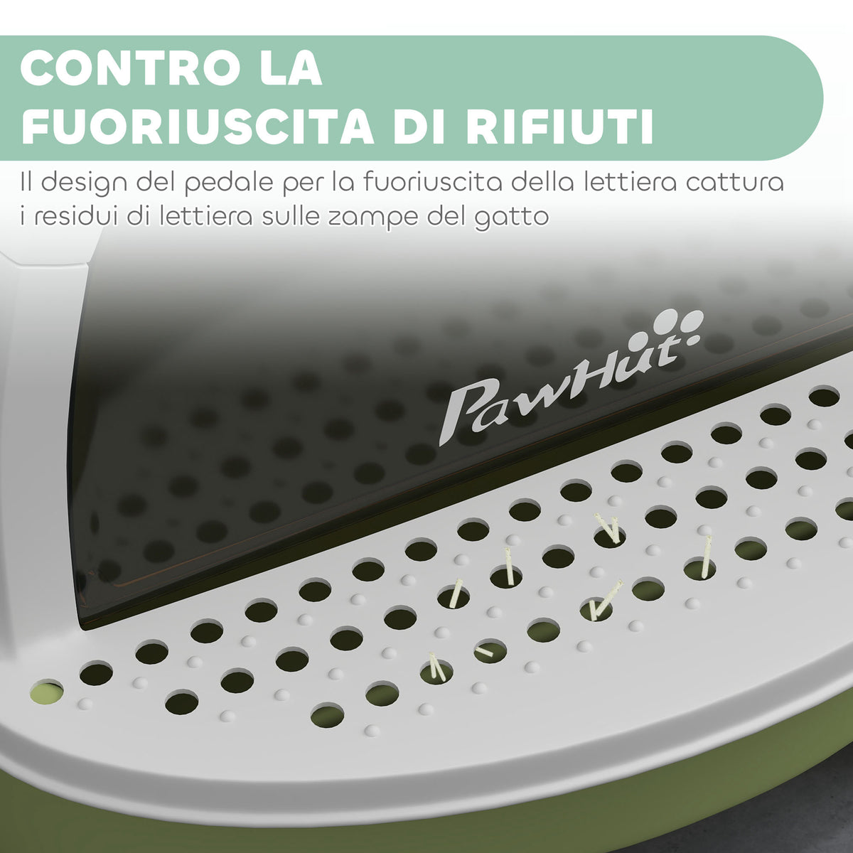 Lettiera per Gatti Chiusa con Vassoio Estraibile, Paletta e Filtro ai Carboni Attivi, Multicolore